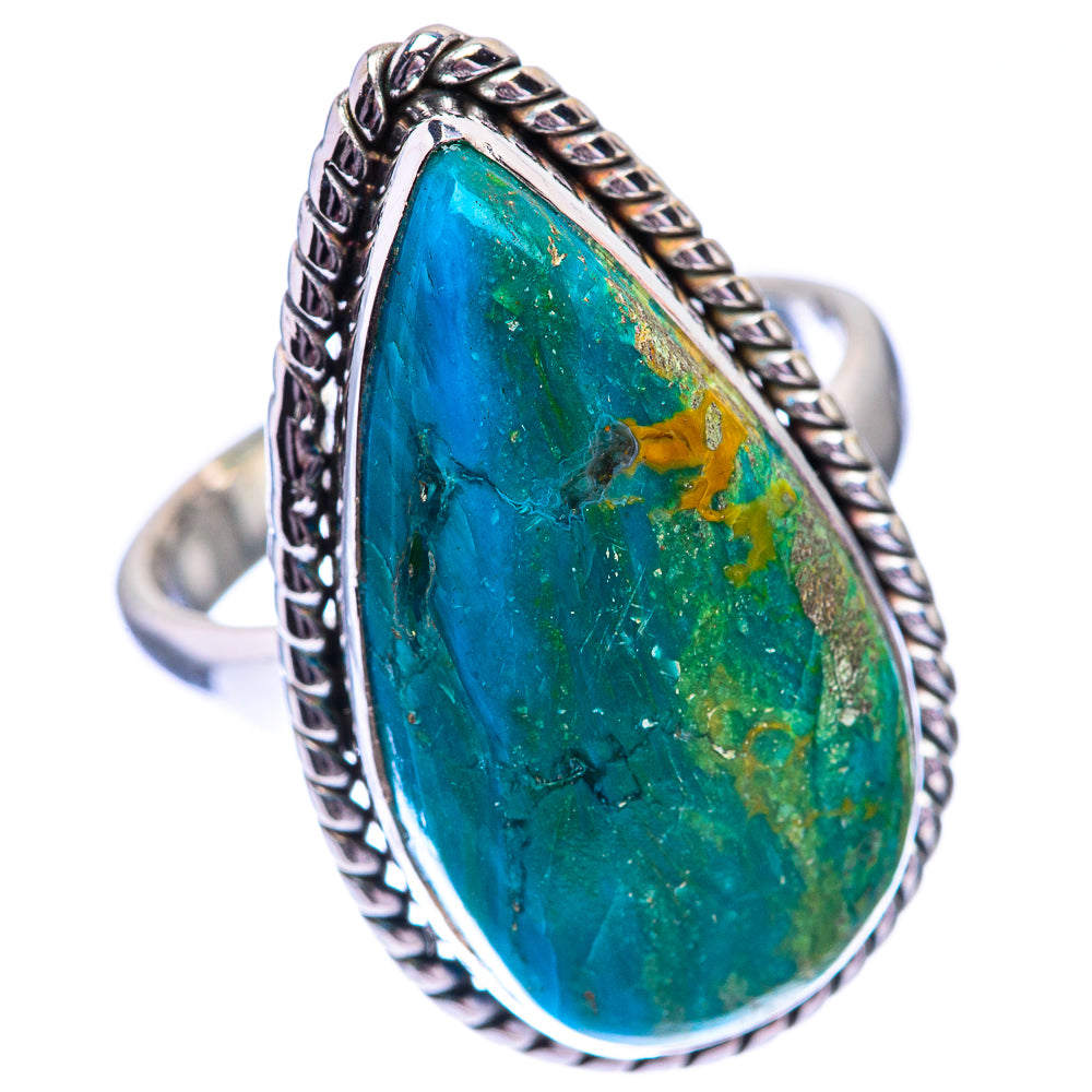 Chrysocolla Ring Size 7.5 (925 Sterling Silver) R140507