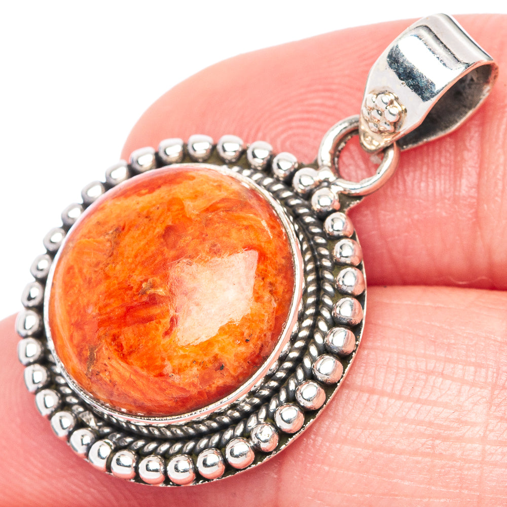 Sponge Coral Pendant 1 1/4" (925 Sterling Silver) P41083