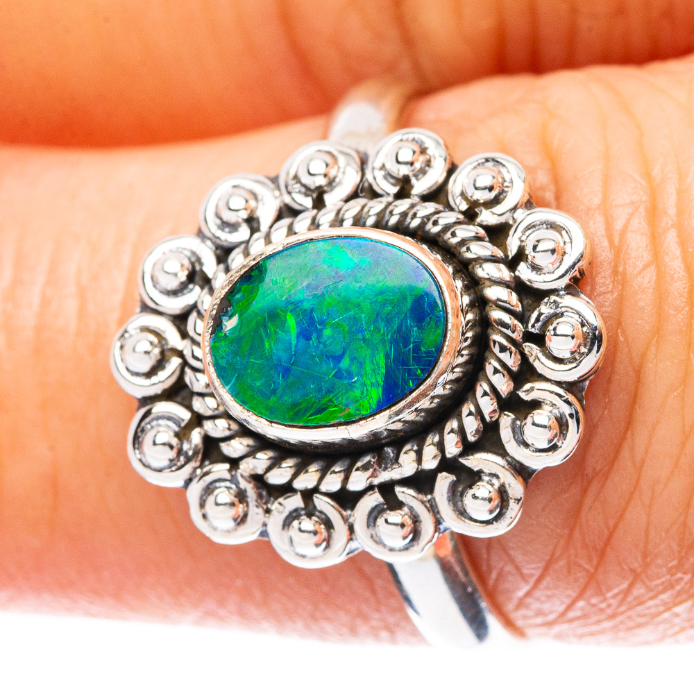 Rare Doublet Opal Ring Size 7.25 (925 Sterling Silver) R4290