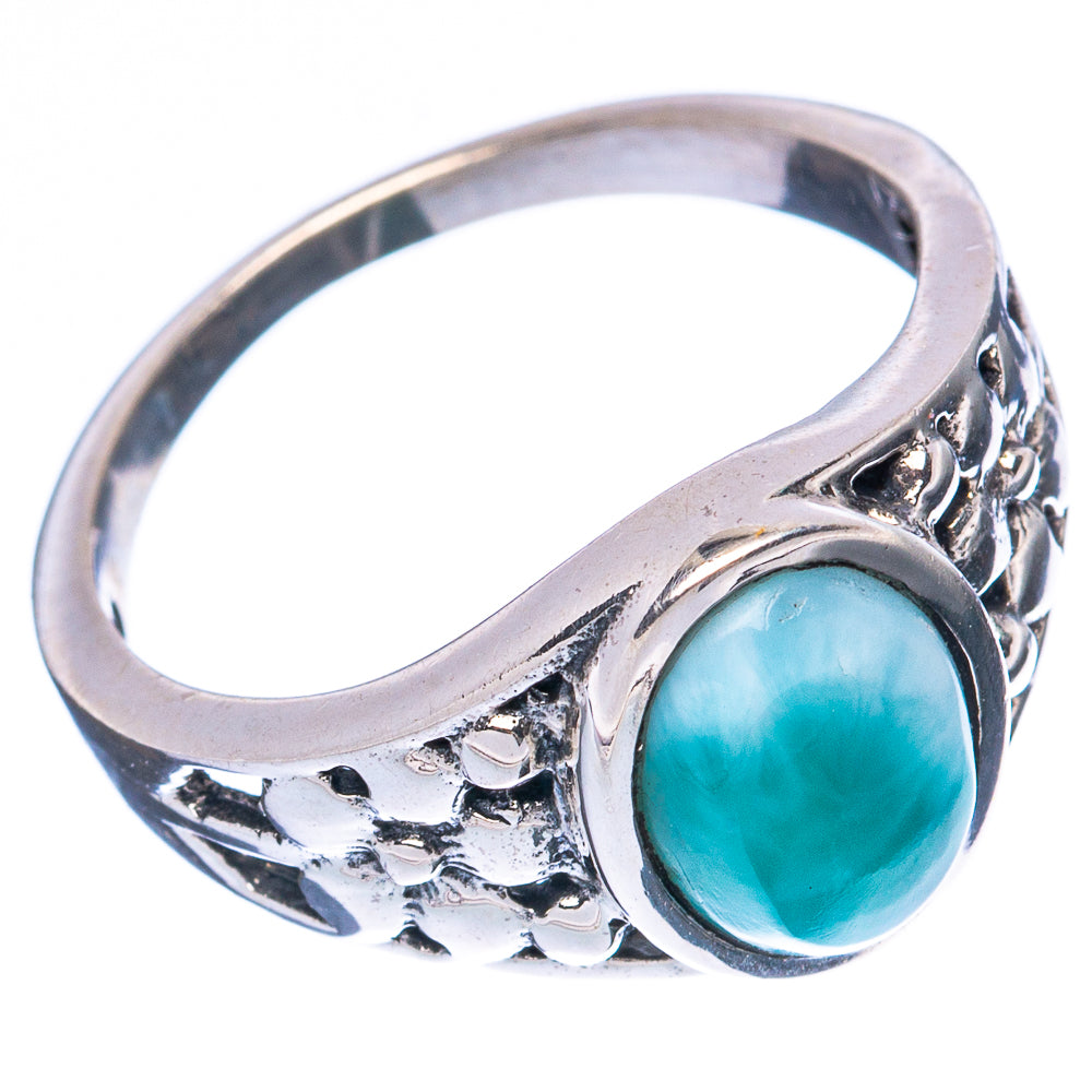 Larimar Dainty Ring Size 7 (925 Sterling Silver) R3420