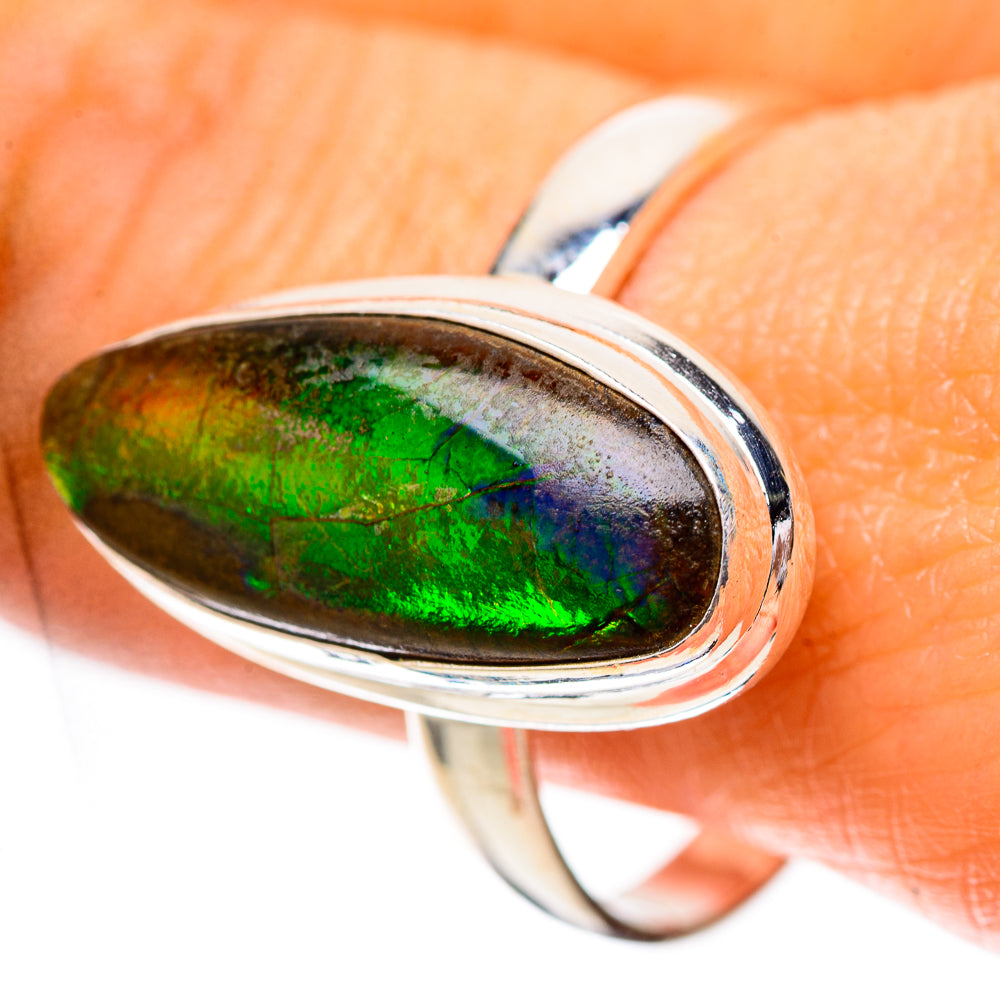 Canadian Ammolite 925 Sterling Silver Ring Size 11.75 (925 Sterling Silver) RING139380