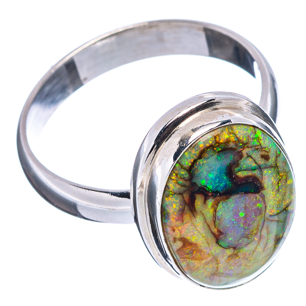 Rare Sterling Opal Ring Size 8 (.925 Sterling Silver)
