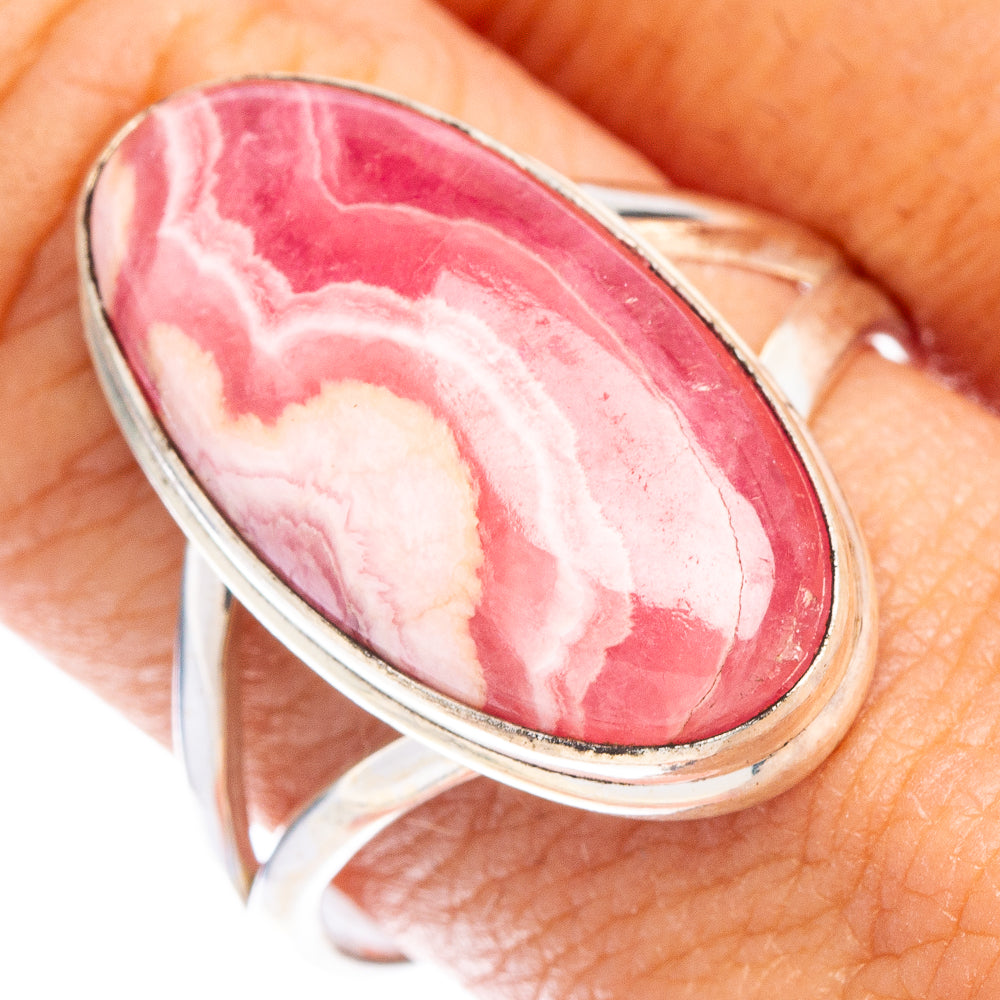 Rhodochrosite Ring Size 10 (925 Sterling Silver) R7439