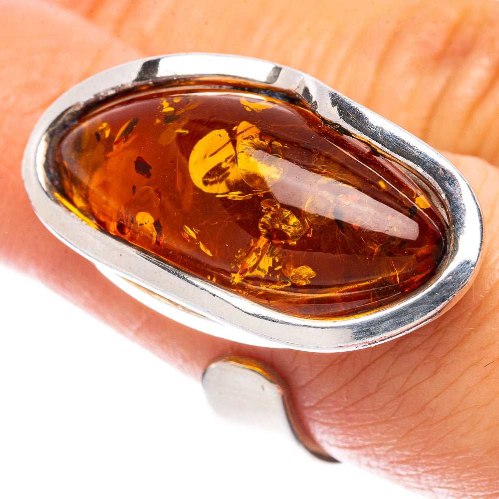 Baltic Amber Ring Size 8.25 (925 Sterling Silver) R1861