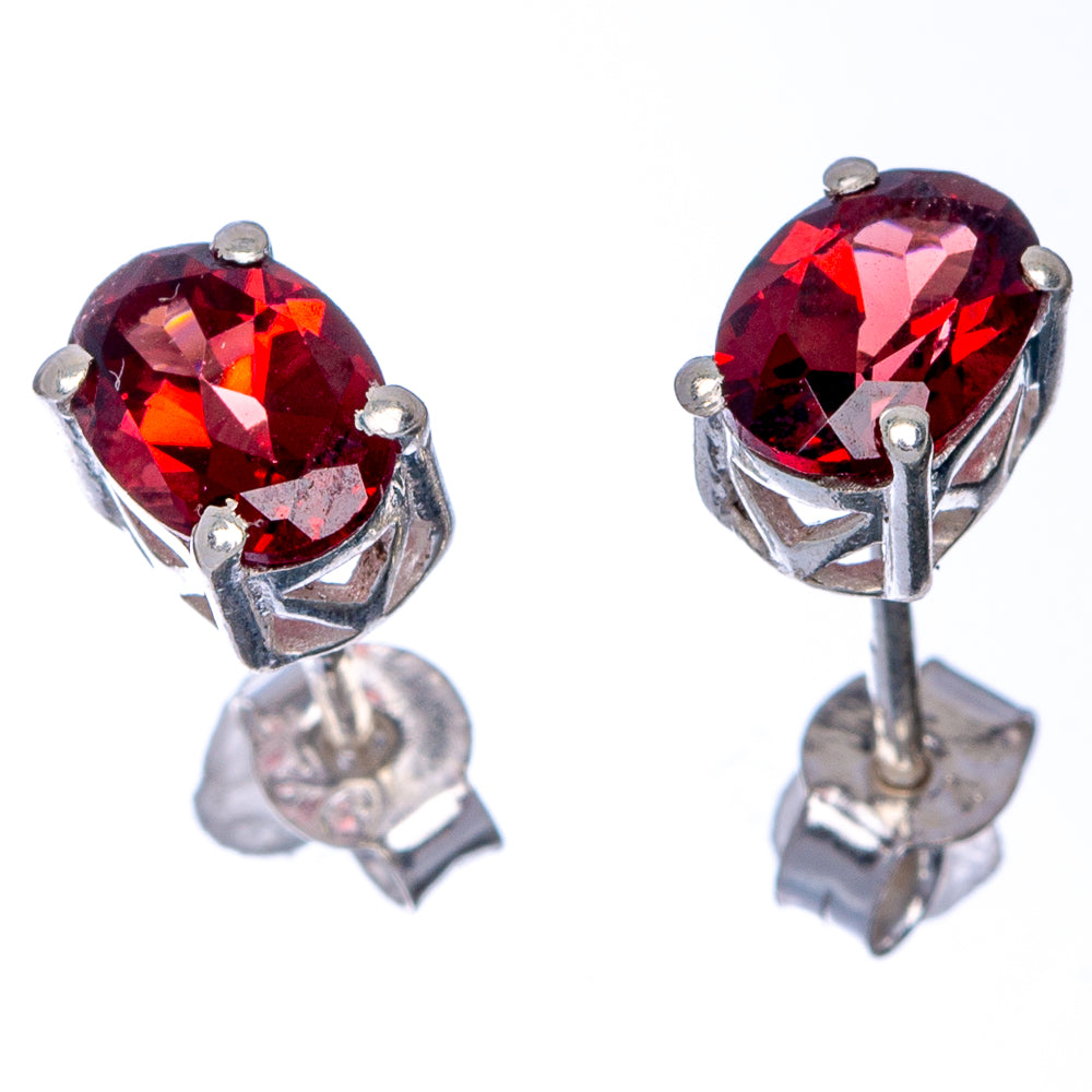 Garnet Dainty Earrings 1/4" (925 Sterling Silver) E433129