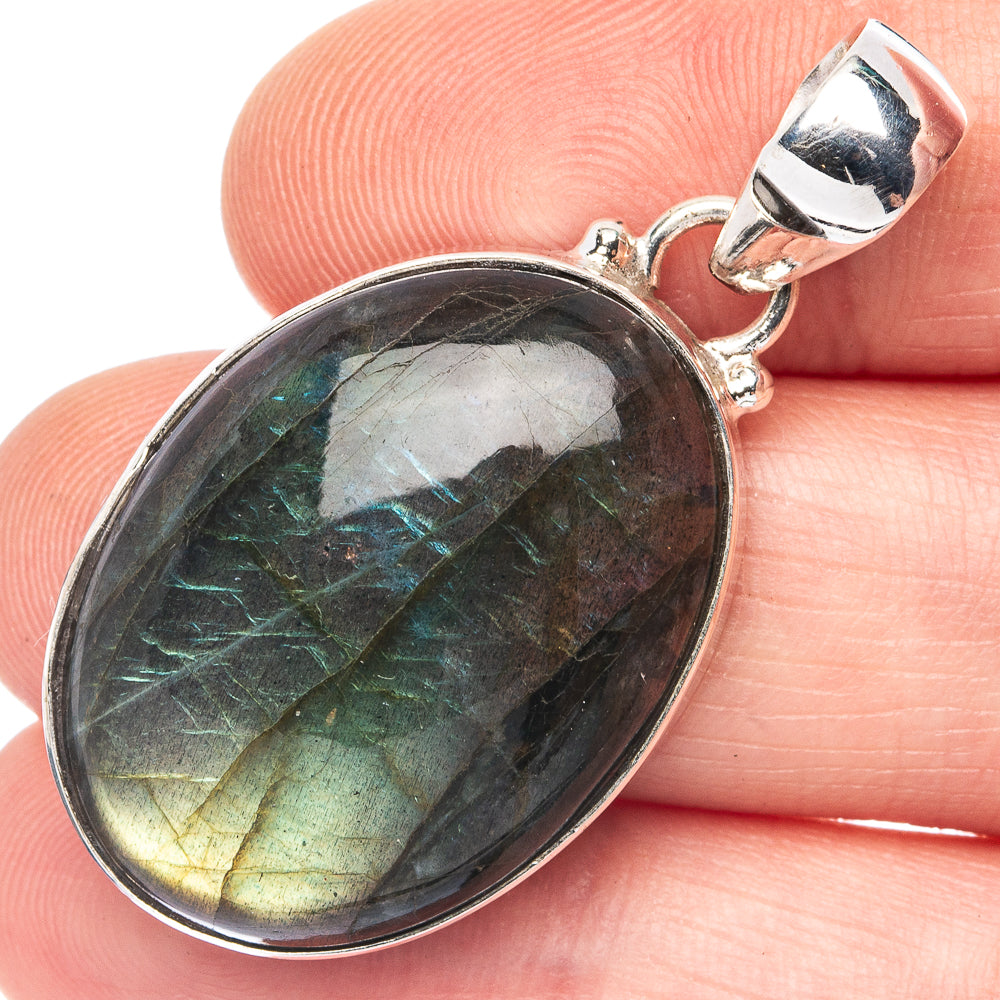 Labradorite Pendant 1 5/8" (925 Sterling Silver) P43199