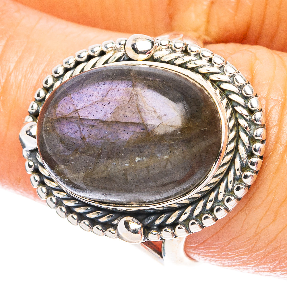 Labradorite 925 Sterling Silver Ring Size 7.5 (925 Sterling Silver) R6183