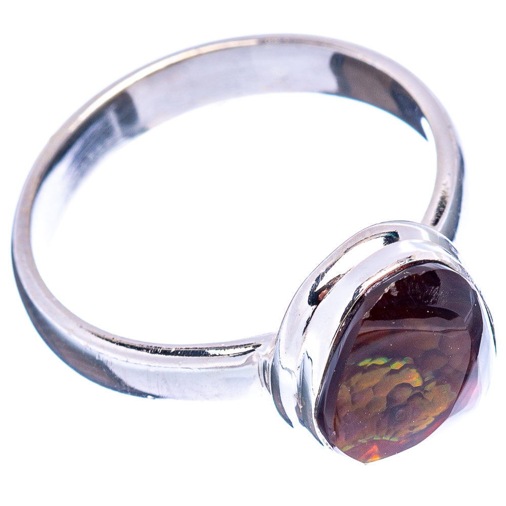 Rare Mexican Fire Agate Ring Size 8 (.925 Sterling Silver)