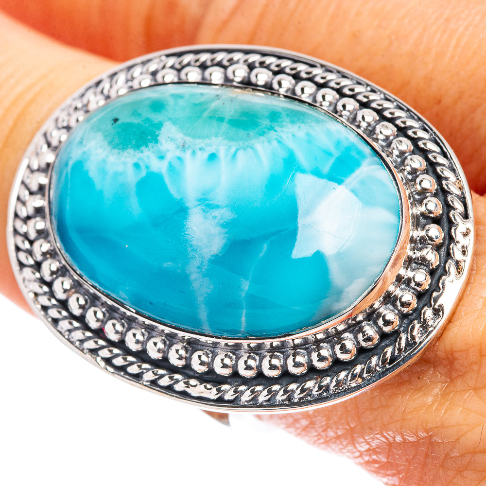 Signature Larimar Ring Size 8.75 (.925 Sterling Silver)
