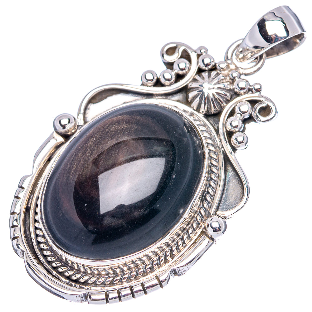 Premium Hypersthene Pendant 1 7/8" (.925 Sterling Silver)