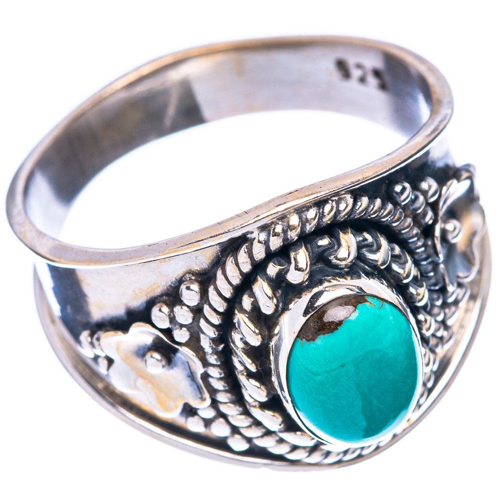 Tibetan Turquoise 925 Sterling Silver Ring Size 8 (925 Sterling Silver) R5424