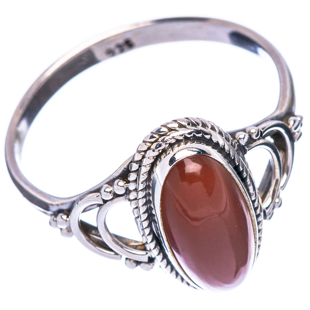 Peach Moonstone Ring Size 8.75 (925 Sterling Silver) R146821