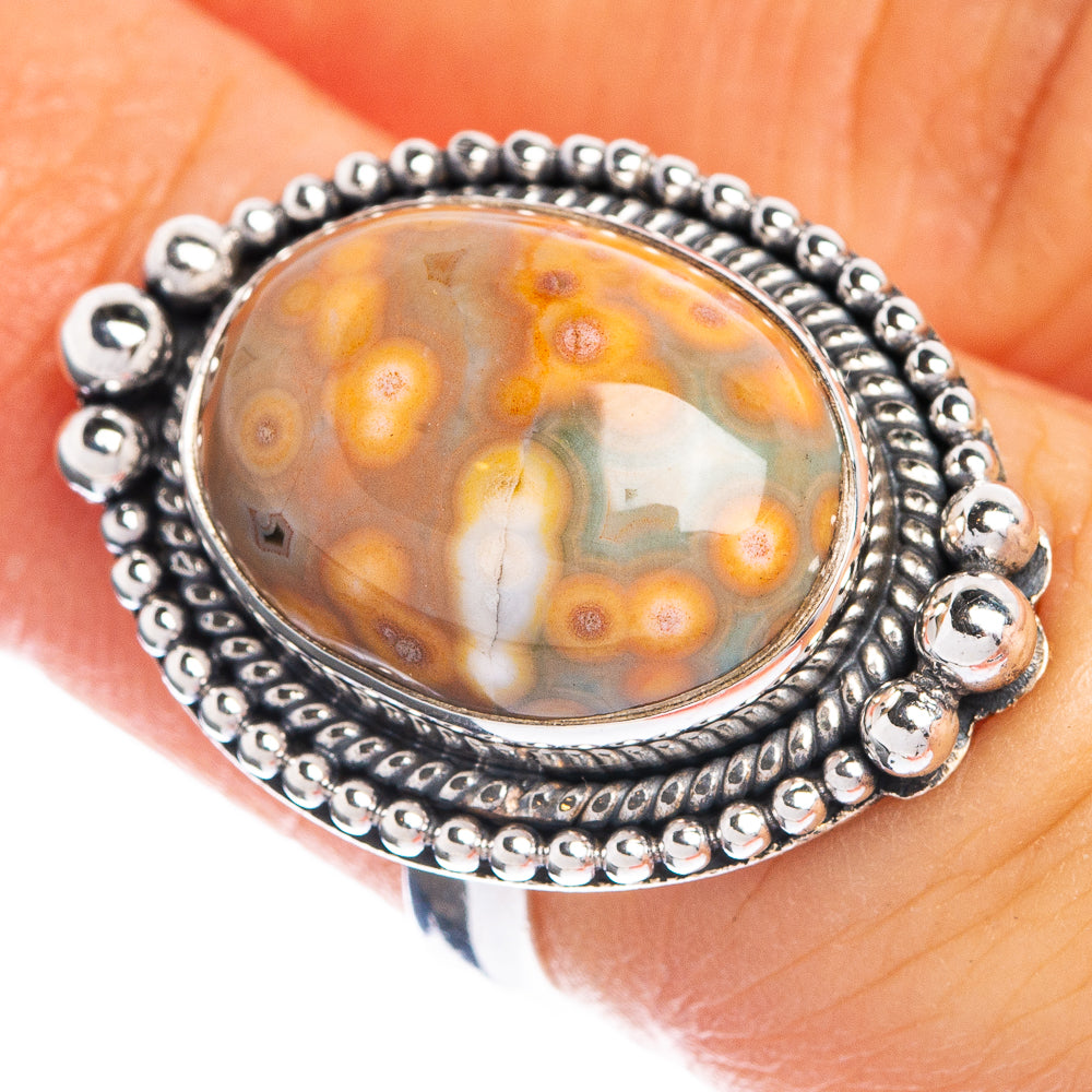 Ocean Jasper Ring Size 6 (925 Sterling Silver) R144265