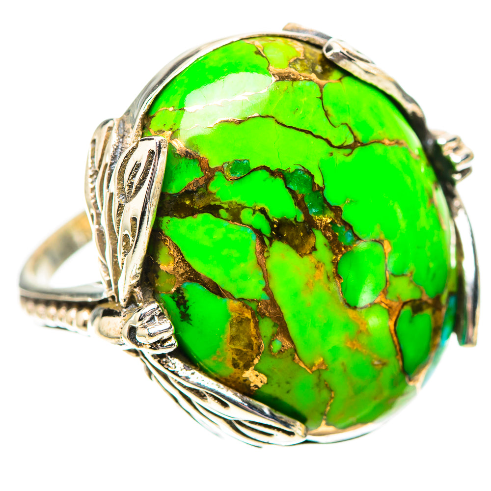 Green Copper Composite Turquoise Ring Size 7 (925 Sterling Silver) RING139156
