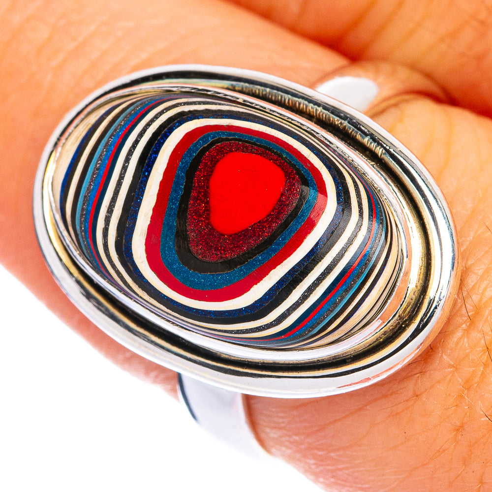 Fordite Ring Size 7.5 (925 Sterling Silver) R144464