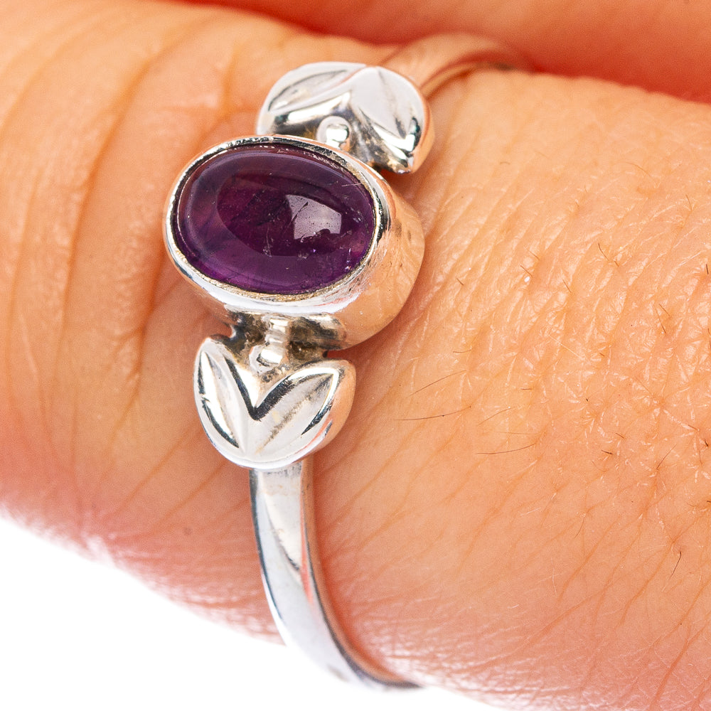 Faceted Amethyst Dainty Ring Size 9 (925 Sterling Silver) R145731