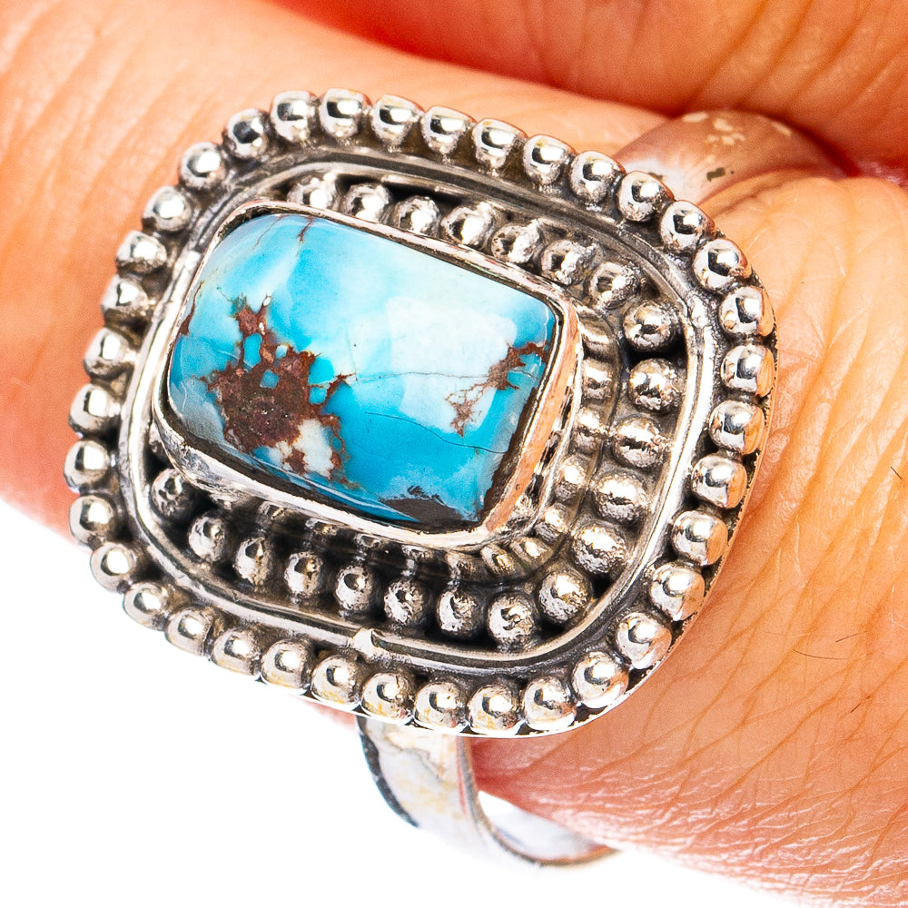 Rare Golden Hills Turquoise Ring Size 9 (925 Sterling Silver) R8571