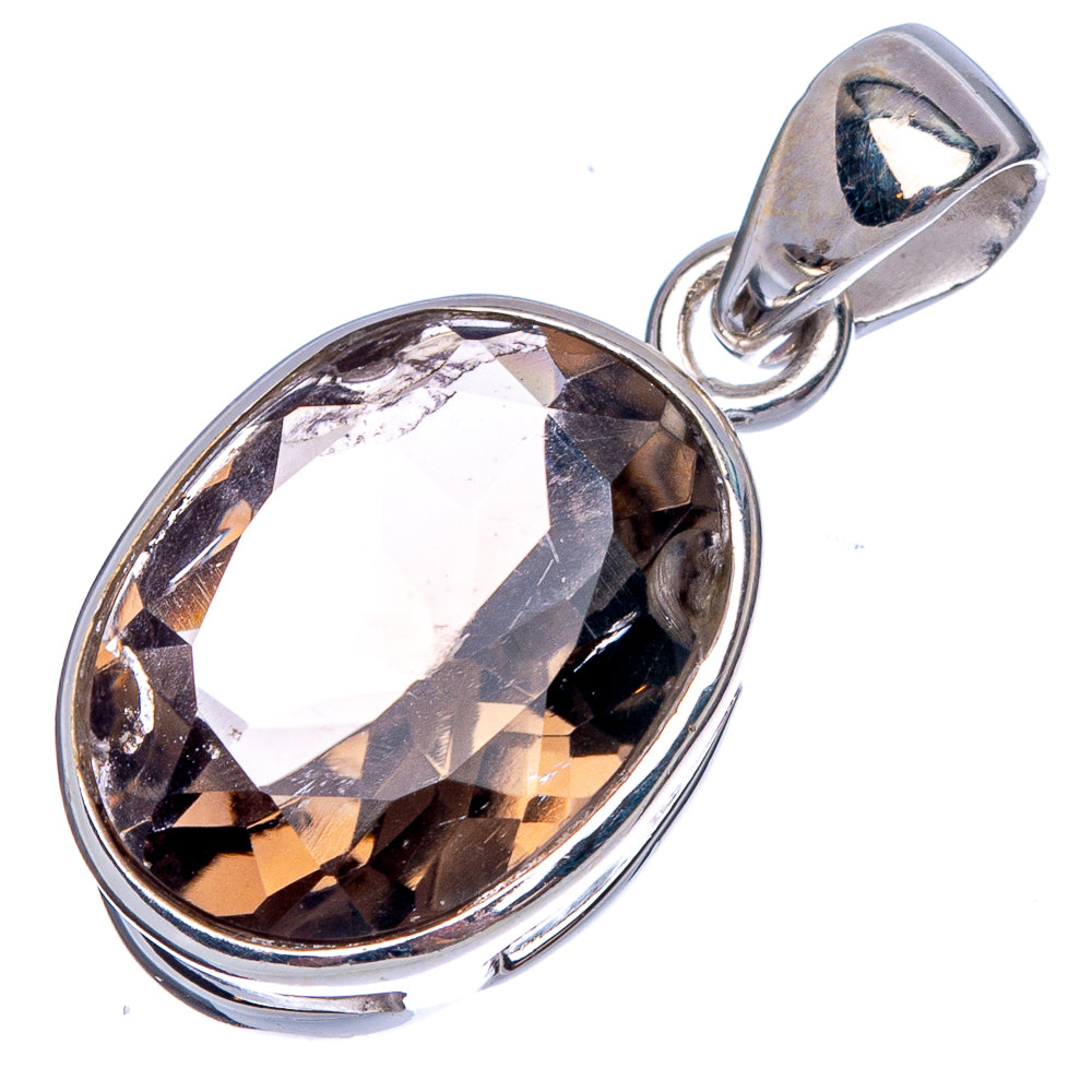 Smoky Quartz Pendant 1 1/8" (925 Sterling Silver) P40356