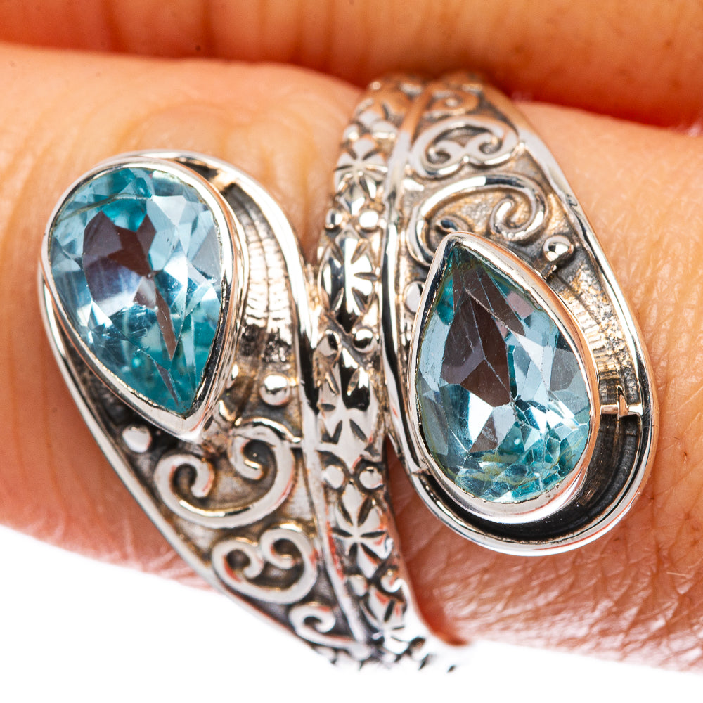Blue Topaz Ring Size 9.25 (925 Sterling Silver) R3145