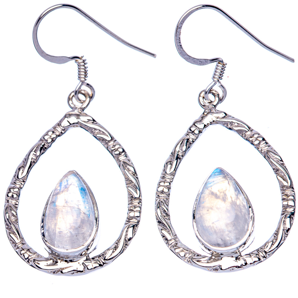 Asc Premium Rainbow Moonstone Earrings 1 3/4" (925 Sterling Silver) E1344
