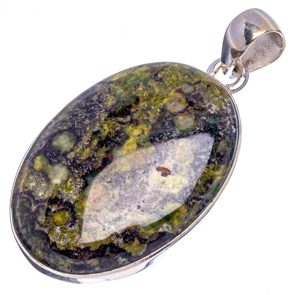 Dragon Blood Jasper Pendants 1 5/8" (925 Sterling Silver) P43254