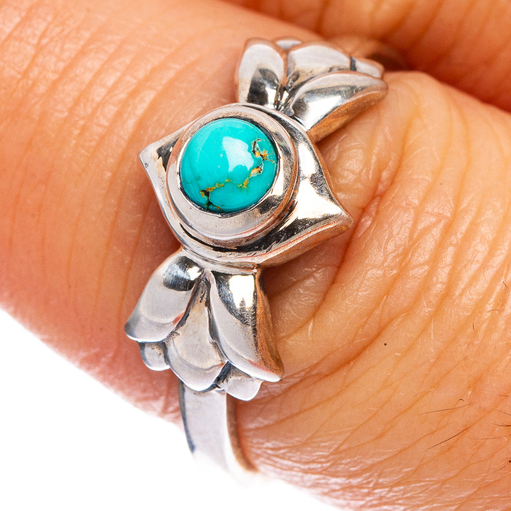 Kingman Turquoise Ring Size 7.75 (925 Sterling Silver) R1102