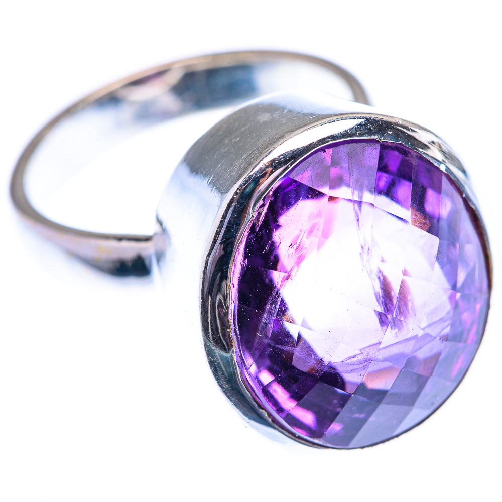 Faceted Amethyst 925 Sterling Silver Ring Size 7.5 (925 Sterling Silver) RING140294