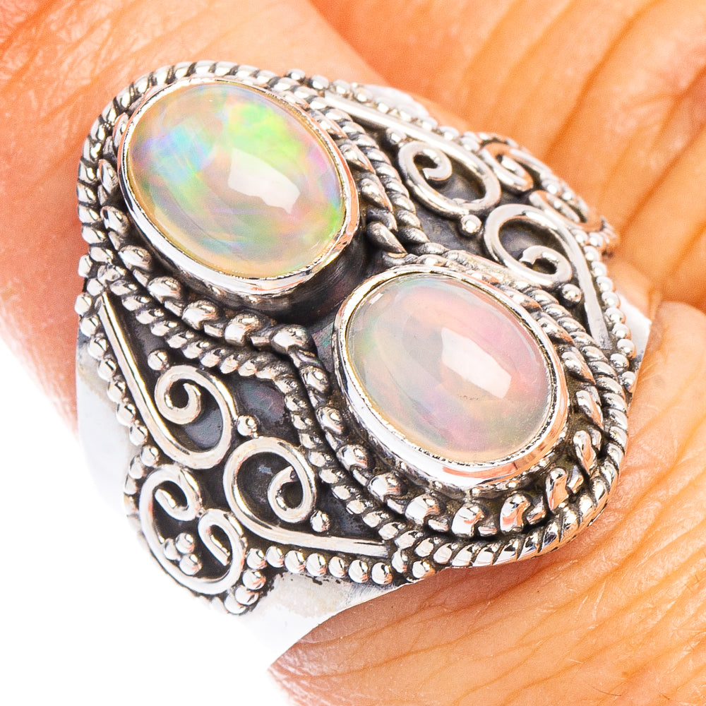 Rare Ethiopian Opal Ring Size 7.5 (925 Sterling Silver) R6729