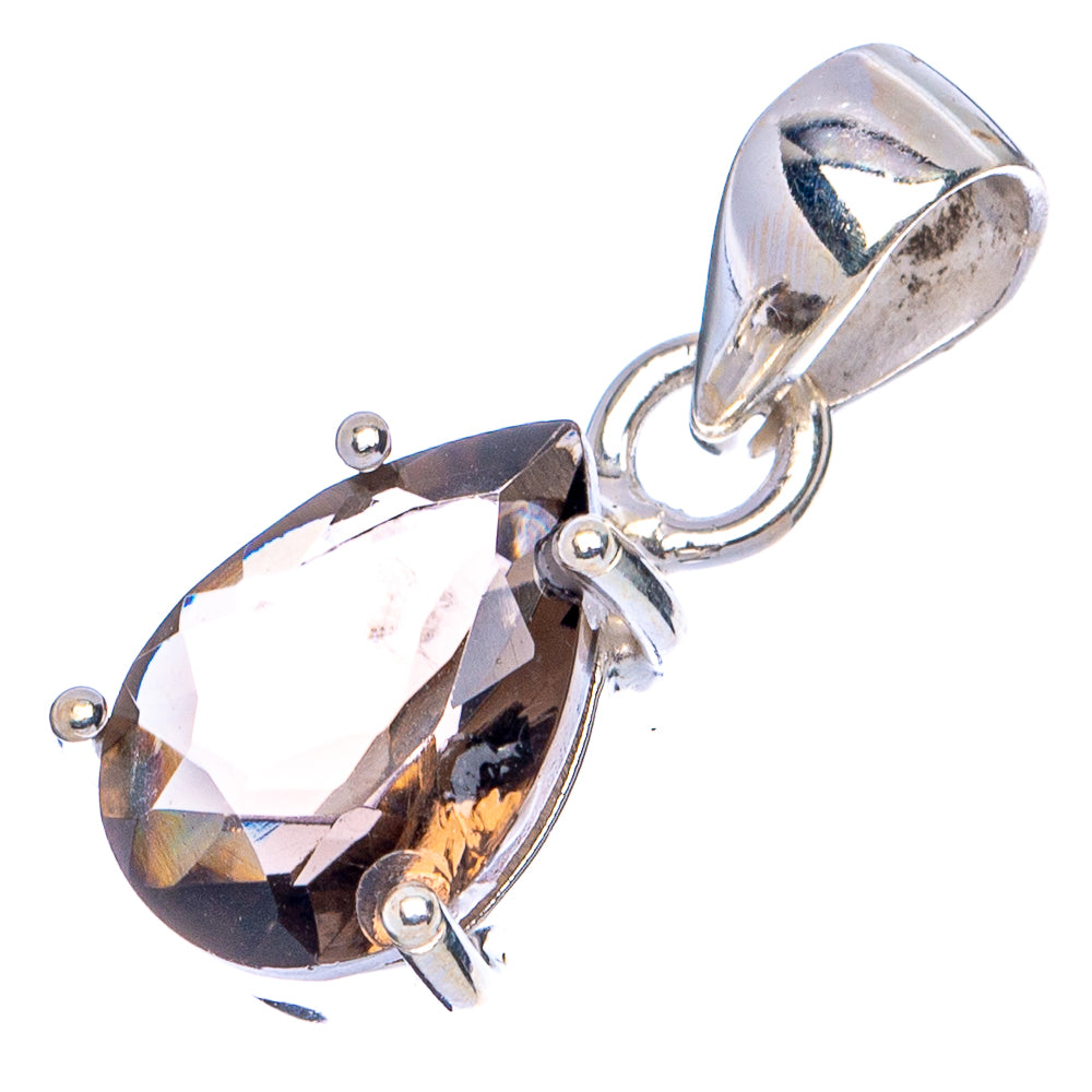 Smoky Quartz Pendant 7/8" (.925 Sterling Silver)
