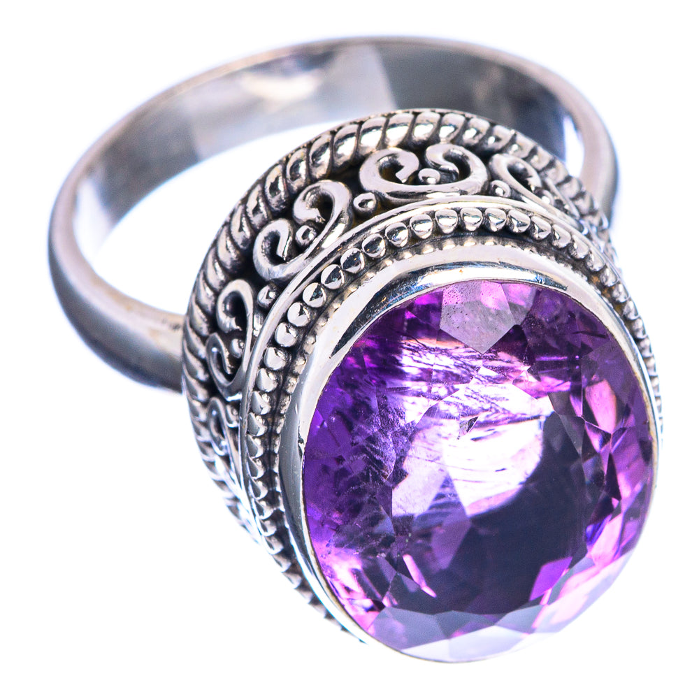 Faceted Amethyst Ring Size 6.75 (925 Sterling Silver) R144299