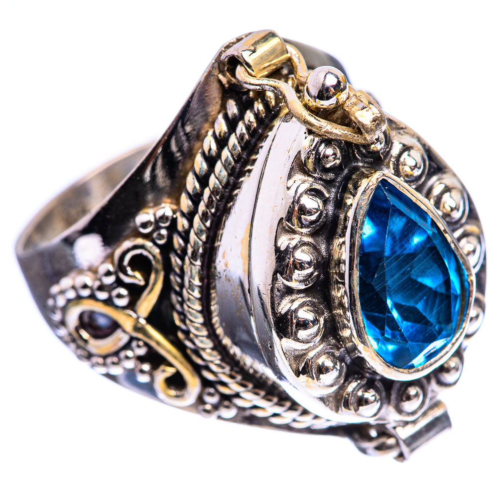 Poison London Blue Topaz Ring Size 7.5 (925 Sterling Silver) R142958