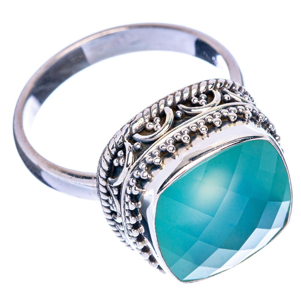 Aqua Chalcedony Ring Size 10 (925 Sterling Silver) R144444
