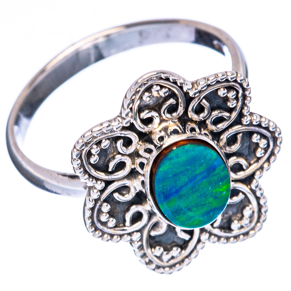 Rare Doublet Opal Ring Size 8.25 (925 Sterling Silver) R3292