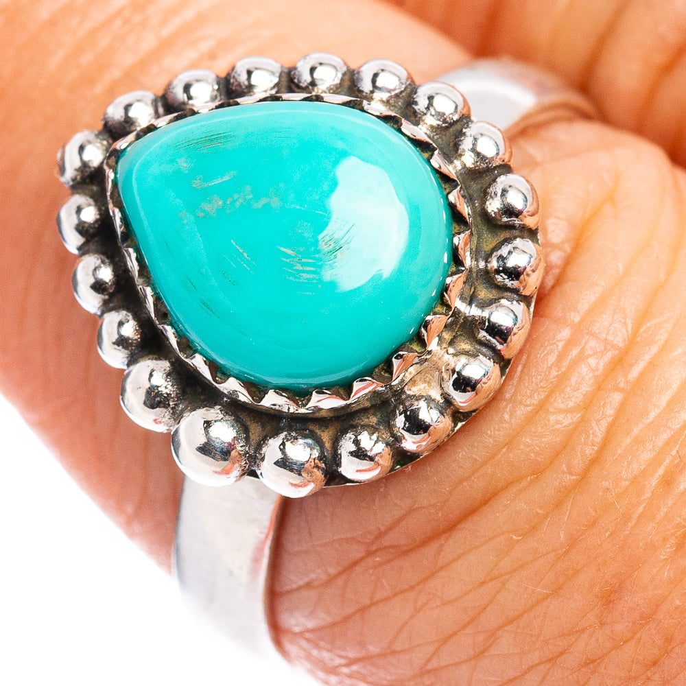 Rare Kingman Turquoise Ring Size 7.5 (.925 Sterling Silver)