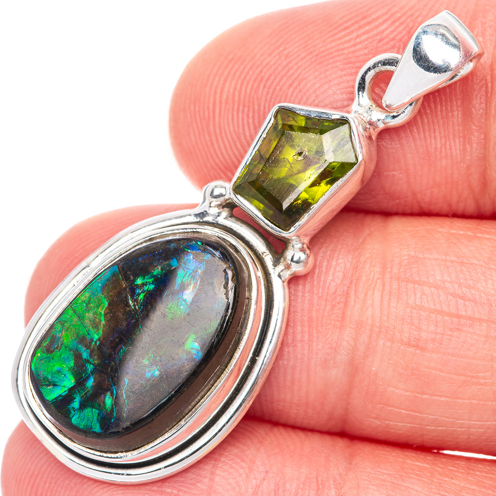 Canadian Ammolite Pendant 1 5/8" (925 Sterling Silver) PD39854