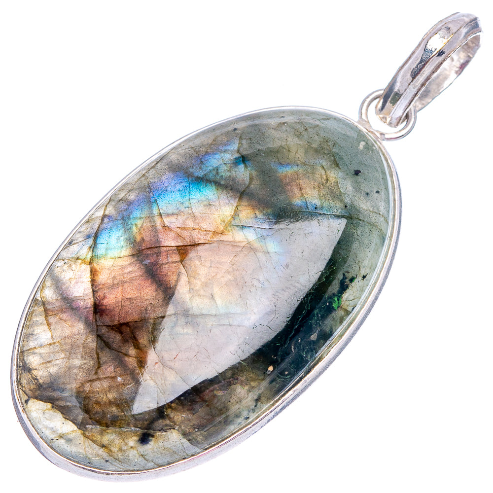 Labradorite Pendant 1 7/8" (Silver Plated)