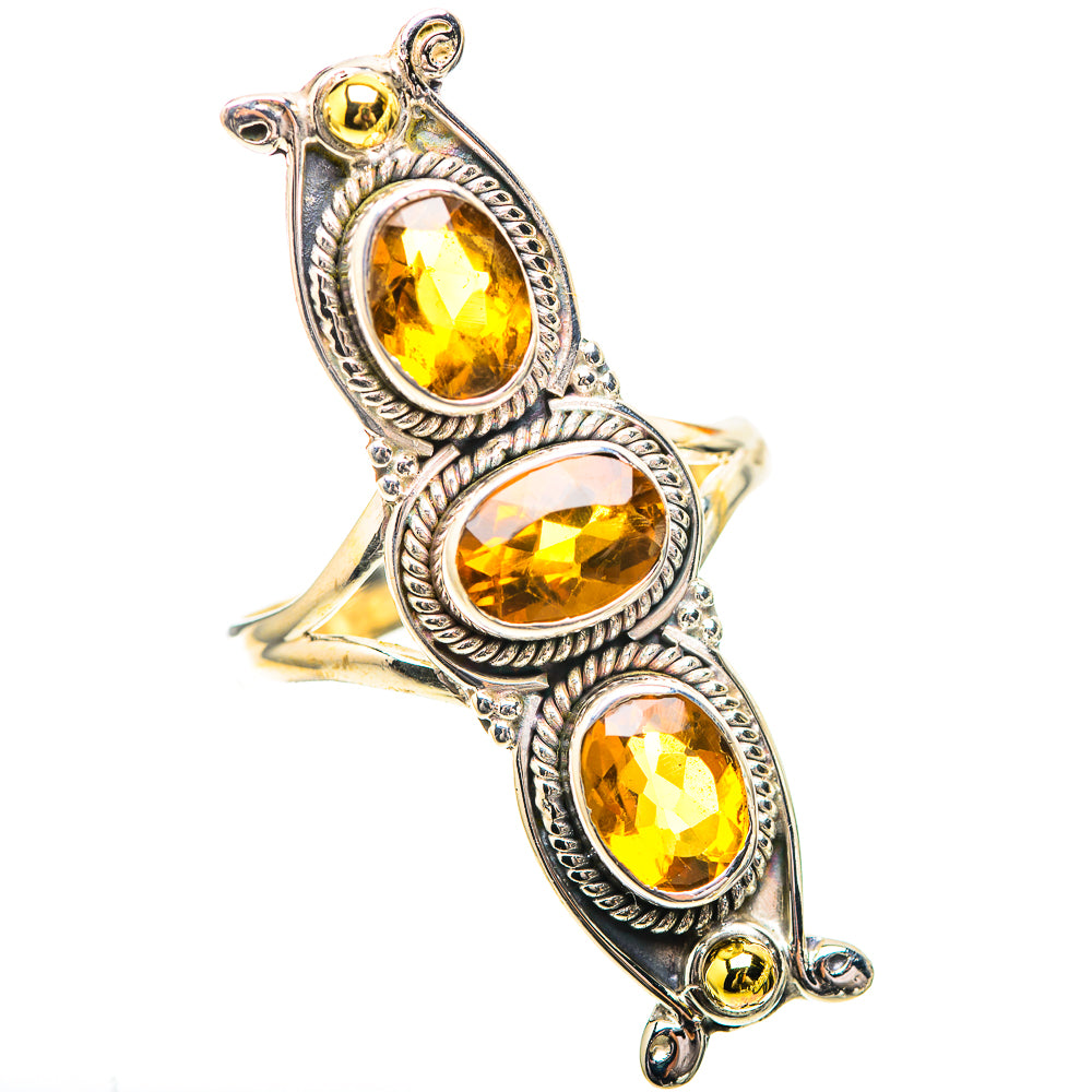 Large Faceted Citrine 925 Sterling Silver Ring Size 10.75 (925 Sterling Silver) RING139634