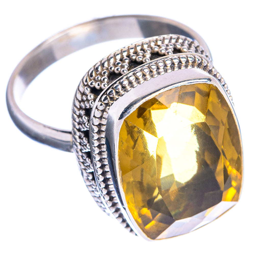 Large Faceted Citrine Ring Size 10.75 (925 Sterling Silver) R144360