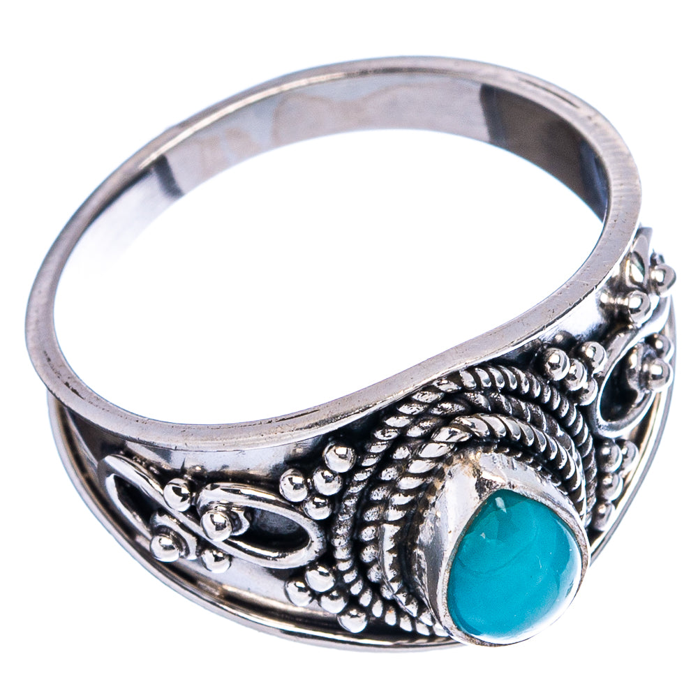 Rare Larimar Cocktail Ring Size 8.75 (.925 Sterling Silver)