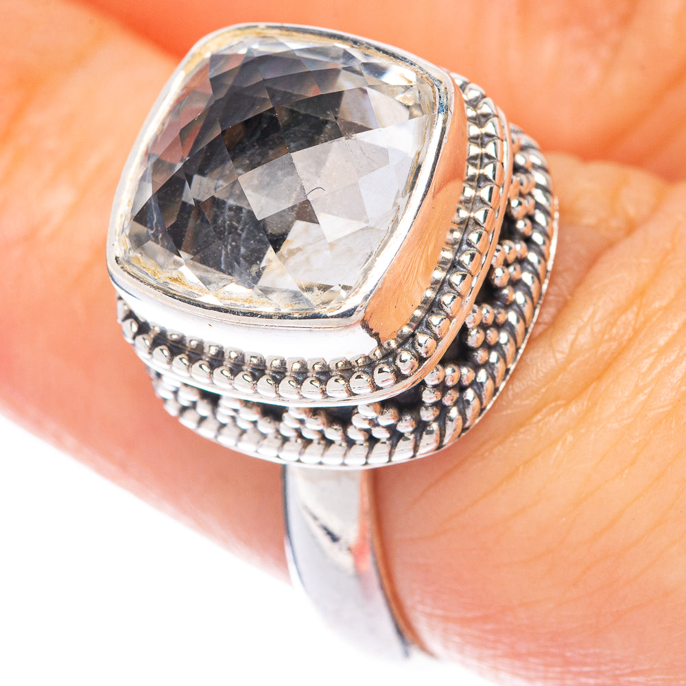 Large White Topaz Ring Size 6.75 (925 Sterling Silver) R144824