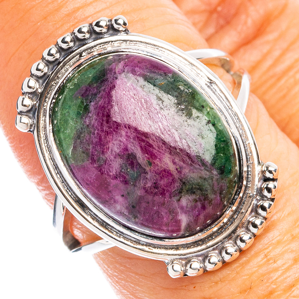 Premium Ruby Zoisite Ring Size 7.75 (925 Sterling Silver) R8164