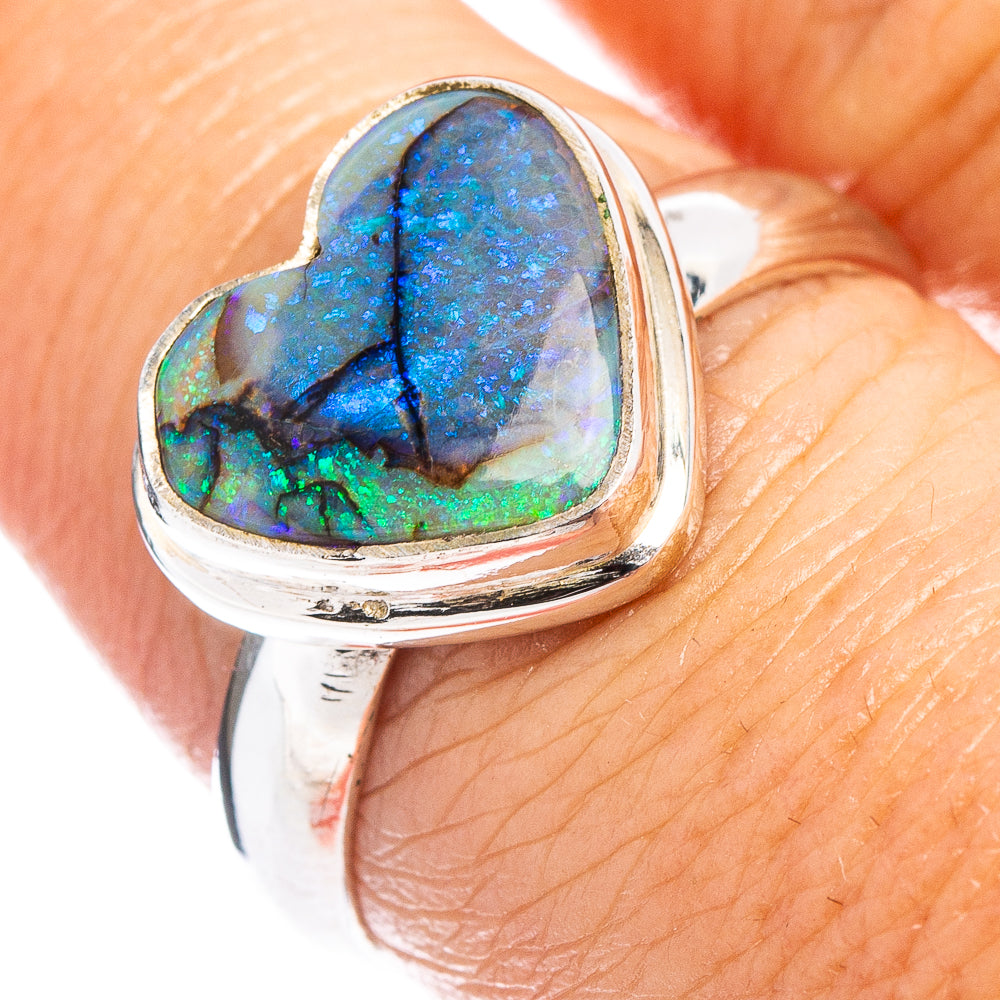 Rare Sterling Opal Ring Size 7.75 (.925 Sterling Silver)
