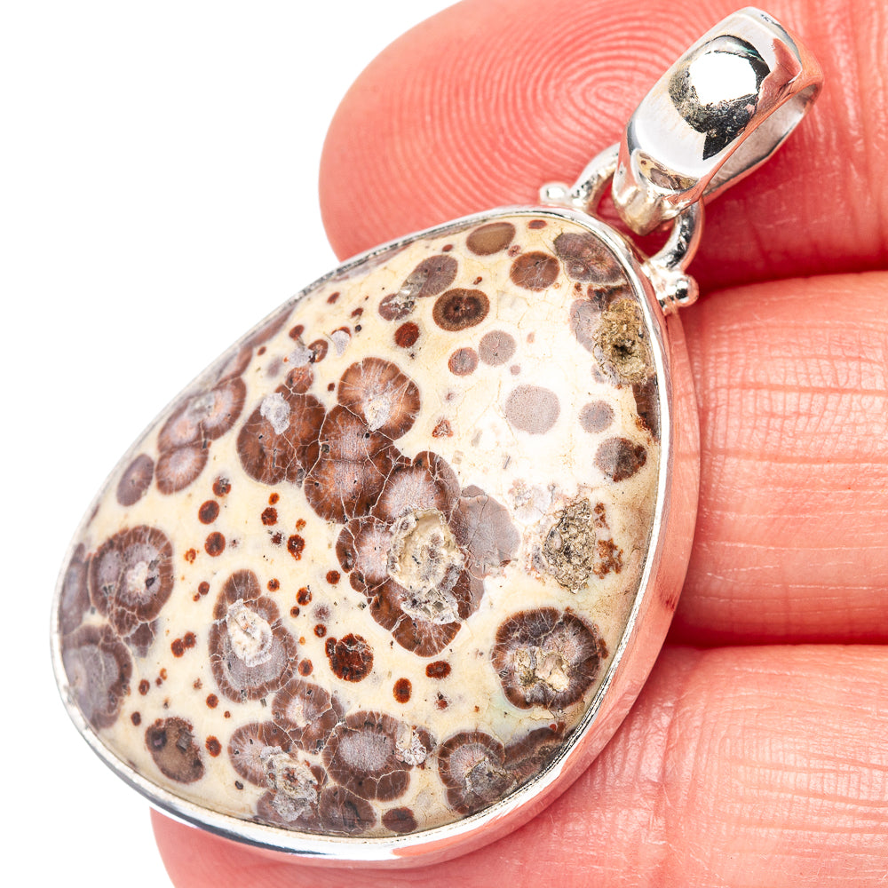 Asteroid Jasper Pendant 1 5/8" (.925 Sterling Silver)