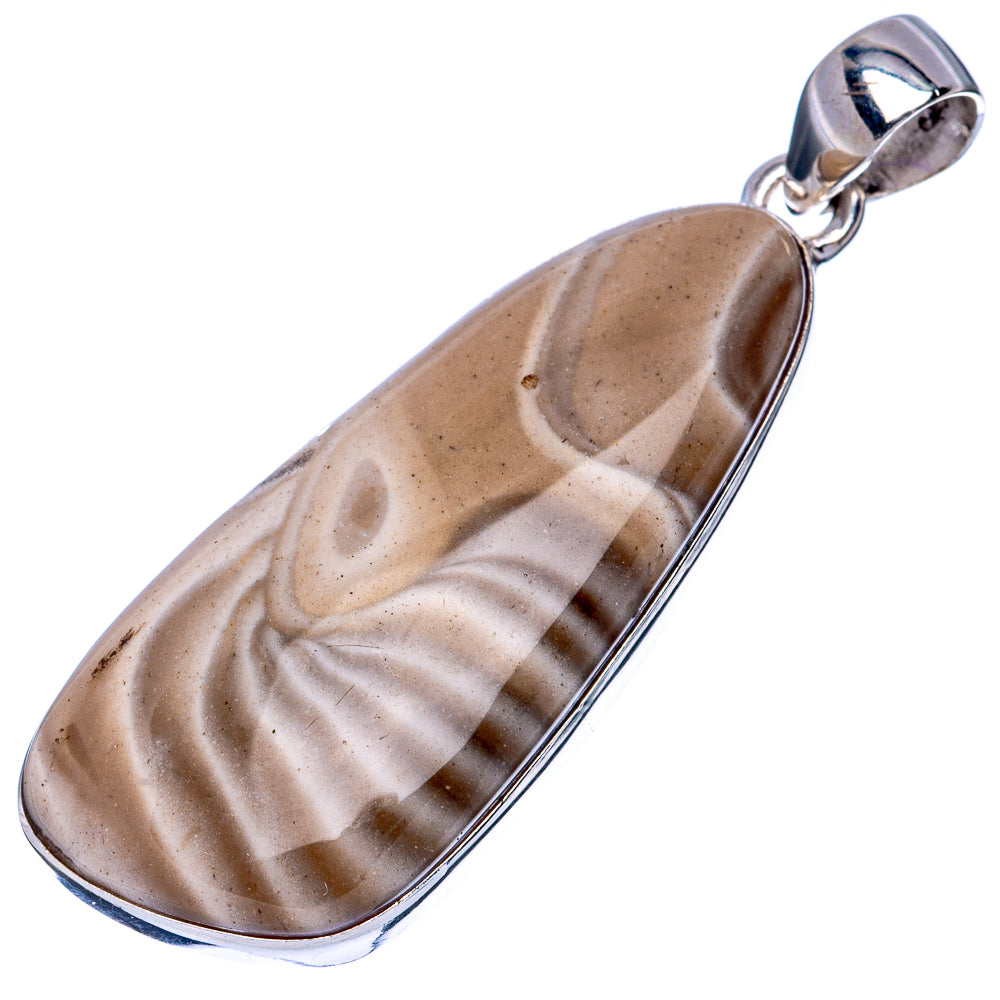 Striped Flint Pendant 1 7/8" (925 Sterling Silver) P42226