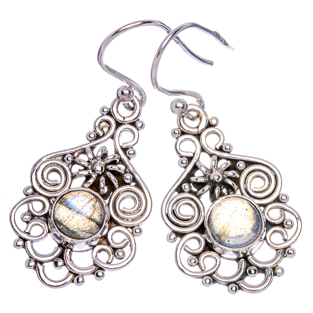 Labradorite Earrings 1 3/8" (925 Sterling Silver) E433226