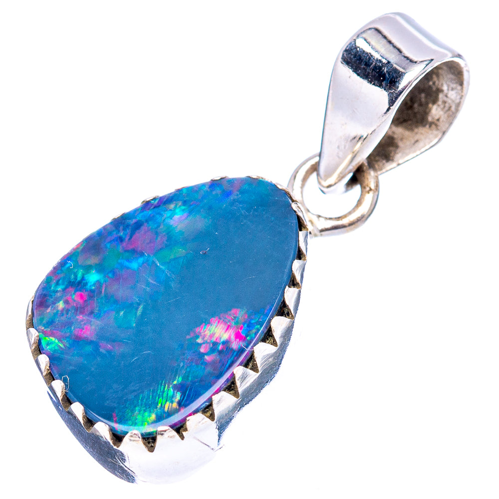 Rare Doublet Opal Pendant 1 1/8" (.925 Sterling Silver)