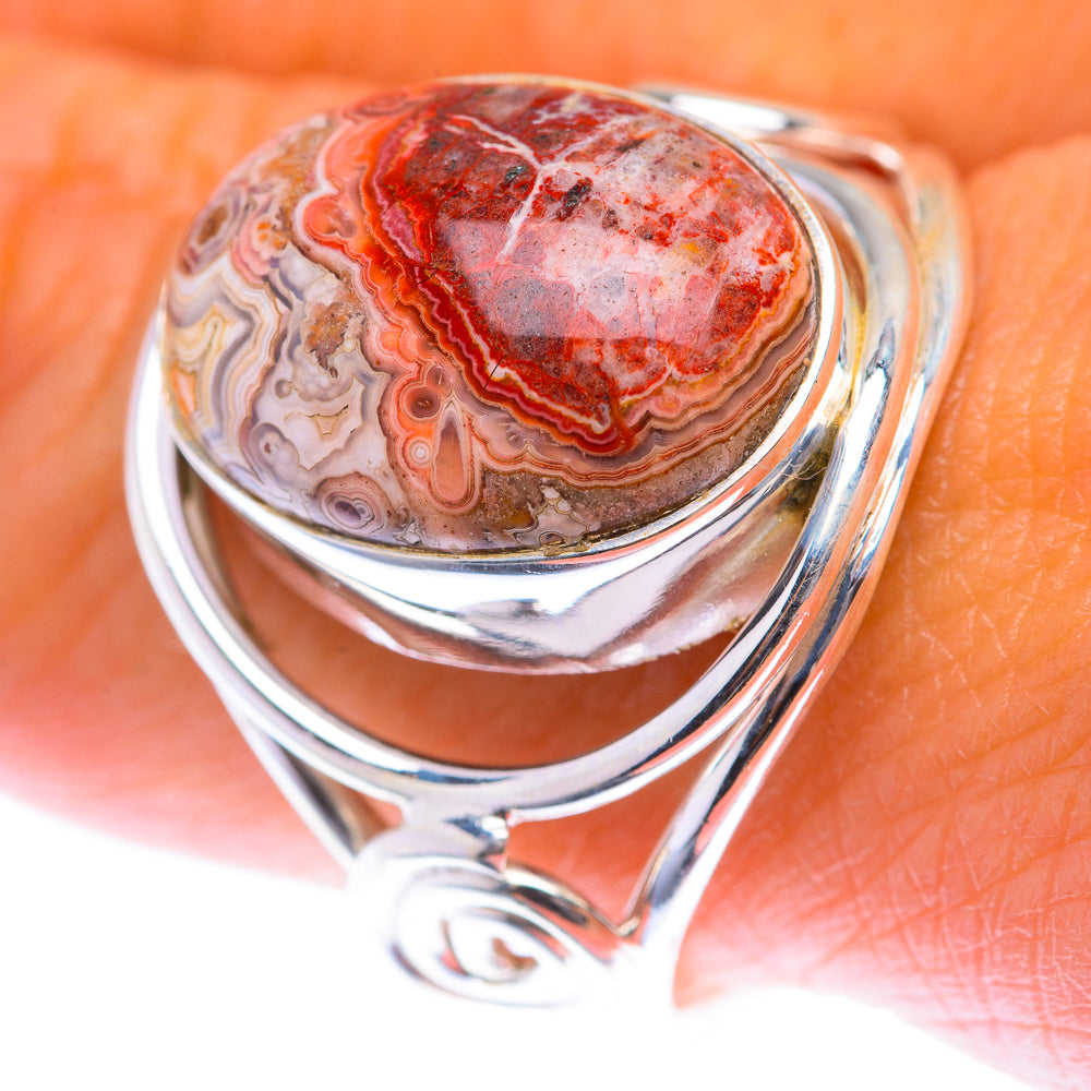 Crazy Lace Agate Ring Size 9.75 (925 Sterling Silver) RING139964