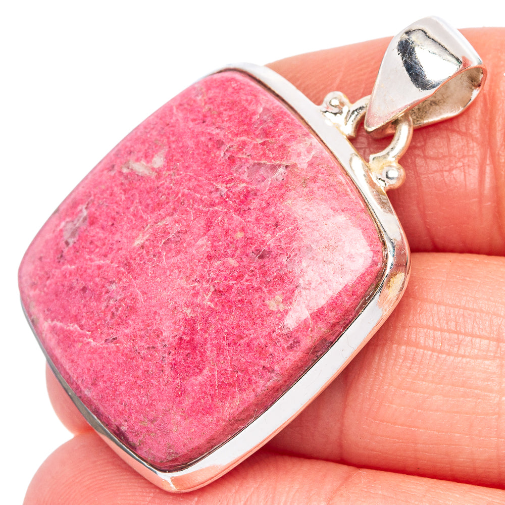 Thulite Pendant 1 3/8" (925 Sterling Silver) P44016