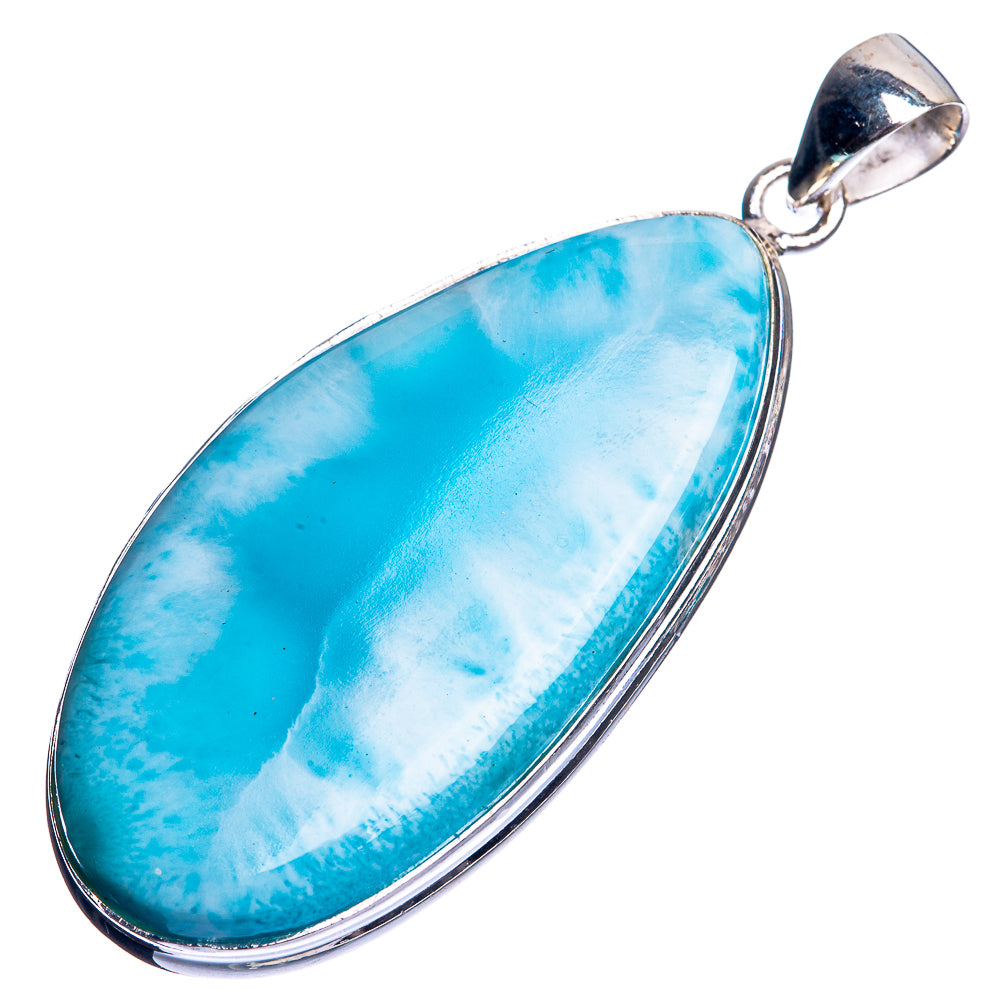 Larimar Pendant 2 1/8" (925 Sterling Silver) P39080