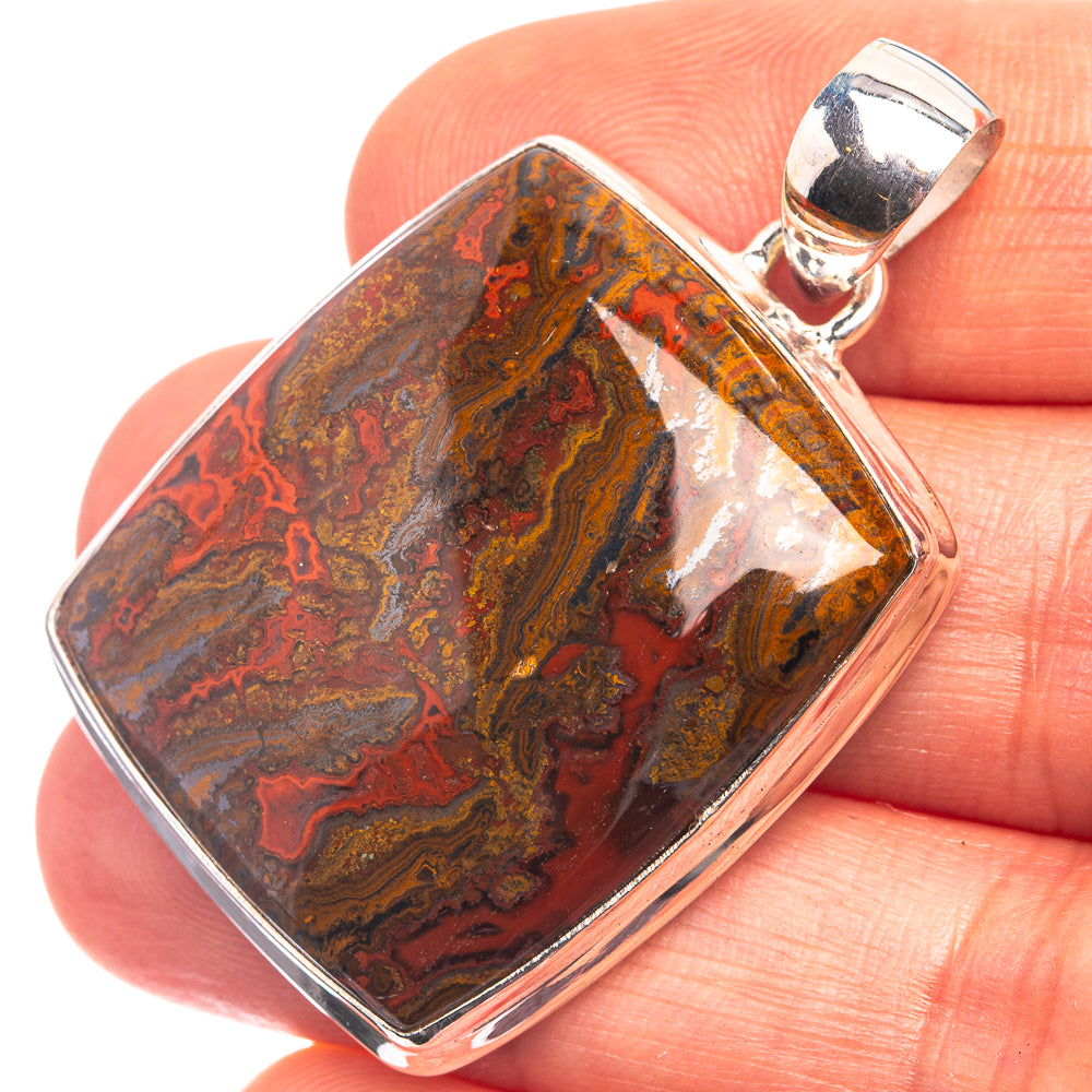 Mahogany Obsidian Pendant 1 5/8" (925 Sterling Silver) P38953